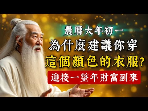 不管有錢沒錢，大年初一當天一定要穿這個顏色的衣服，2025一整年金錢從四面八方流向你！