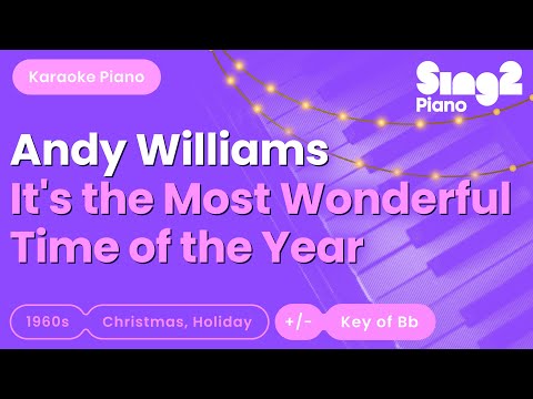 Andy Williams - It's the Most Wonderful Time of the Year (Piano Karaoke)