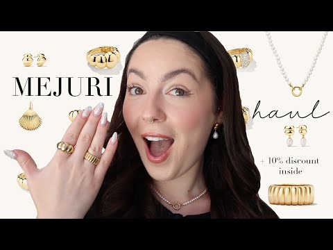 MEJURI JEWELRY HAUL 🤭✨ | Over $500 worth of gold vermeil & sterling silver jewelry pieces