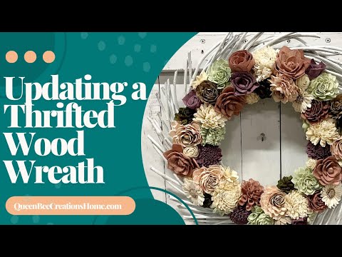 Remaking a Thrifted Wood Wreath