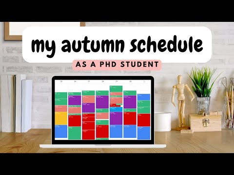 Fall Semester Schedule as a Final Year PhD Student with 4 Jobs - Time Management Tips - Timeblock