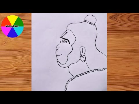 Hanuman ji drawing/Hanuman ji ka drawing kaise banate hain/हनुमान जी का चित्र कैसे बनाए/#Hanumjiart