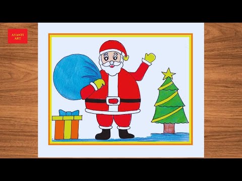 Santa Claus Drawing Very Easy ||  Merry Christmas Drawing Easy || Santa Claus Drawing ||