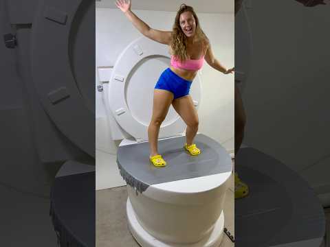 I WALKED On the Giant Toilet Covered in DUCT TAPE and Did Not Fall In #shorts