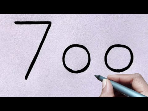 How to draw bicycle drawing from number 700 | #vishesh979 #numberdrawing #drawing