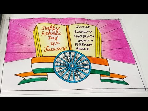 Republic Day Drawing|Easy Drawing for Republic Day|Republic Day Poster|How to Draw Republic Day