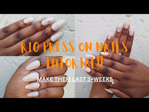 How to Apply R10 press on nails | Beginner Friendly | Affordable DIY Nails | South African Youtuber