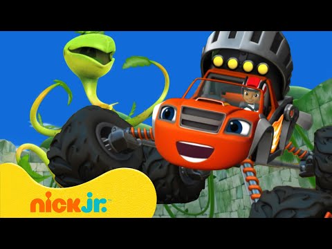 Sir Blaze Races Through a Slime Maze! 🏰 Blaze and the Monster Machines Full Scene | Nick Jr.