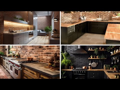 BRICK WALL IDEAS FOR KITCHEN - BRICK WALL INTERIOR DESIGN IDEAS 2025 - DECOR IDEAS FOR KITCHEN 2025