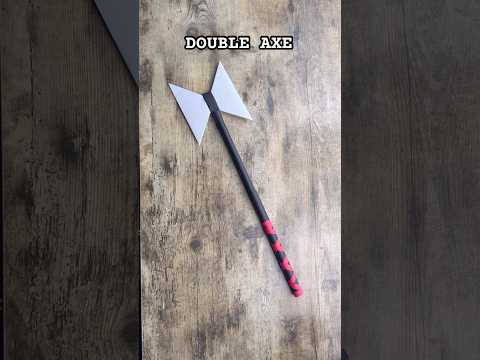 DOUBLE AXE ORIGAMI TUTORIAL WEAPON CRAFT STEP BY STEP | HOW TO FOLD PAPER AXE ORIGAMI WORLD TUTORIAL