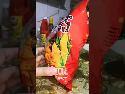 Oishi Panchos Nachos Barbeque Flavor ASMR #asmr #nachos @iheartoishi #shorts #barbecue #chips