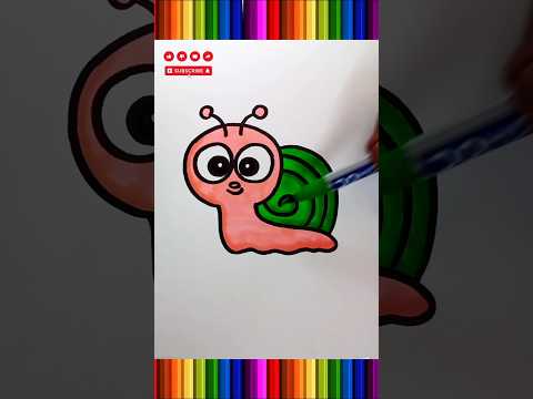 how to coloring a snail #coloring #drawing #trending #shorts