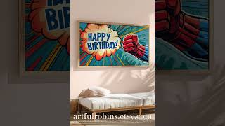 #shorts #frametvart #samsungframetv Superhero Happy Birthday Frame TV Art #birthdayart #superheroes