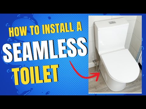 DIY How2 Install a Seamless One-Piece Skirted Toilet | Back of Toilet Sits Flush With Wall | HOROW