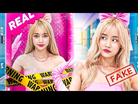 Real Barbie Vs Fake Barbie! Bad Girl Pretends To Become Barbie At School