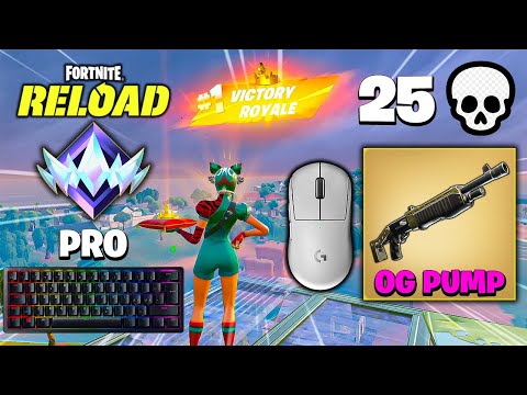 Fortnite Reload | High Kill Solo UNREAL Ranked Win Gameplay (Keyboard & Mouse ASMR) OG Pump/SPAS