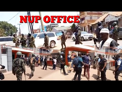 Heavy Deployment at NUP offices Kavule, Security people took Things for NUP #trending #news