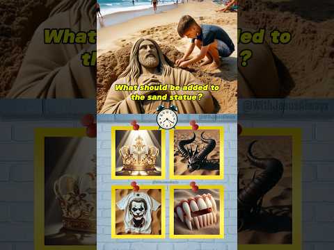 🔥 Who Destroyed JESUS’ Sand STATUE? 🙏✨ Find Out! #jesusquiz #jesuslovesyou #biblestudy