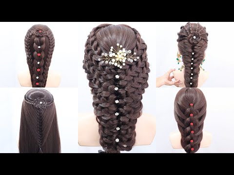 5 Simply Different Hairstyle |Amazing ponytail hairstyle for wedding girls | Receptions hairstyle