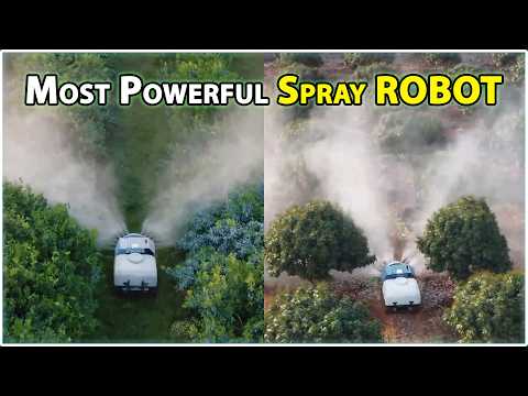 Most Powerful DRIVERLESS BOOM SPRAYER Robot Machine