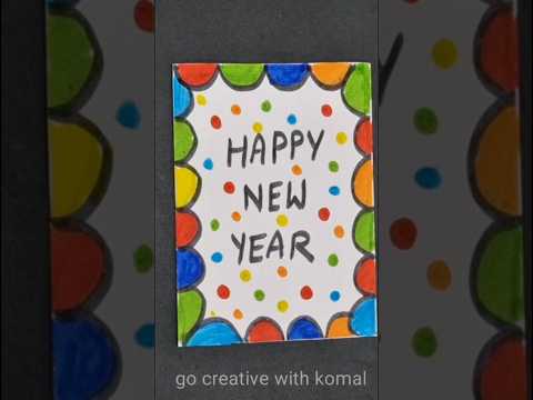 🥰Happy new year🥰 card 2025 / Handmade new year card idea/ How to make new year greeting card #shorts