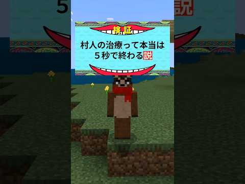 マイクラの村人治療は本当は5秒で終わる説【マイクラ統合版 検証】 #shorts #minecraft #マイクラウラ技