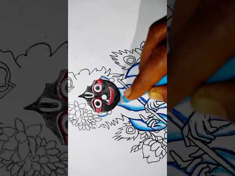 lord jagannath drawing with pencil colour  // lord jagannath drawing mandala art