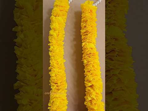 Easy flower garland using paper | Diwali decoration ideas #craft #shorts