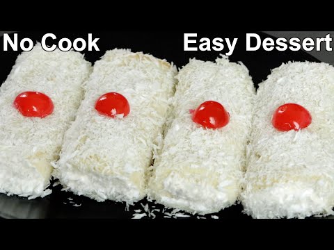 10 minutes Easy Dessert Recipe | Instant Dessert with few Ingredients  (Soft & Juicy)