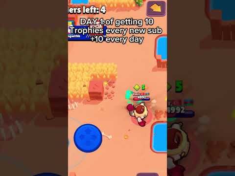 Day 1 of +10 trophies every sub and 10 every day #brawlstars #youtubeshorts  #ytshorts #shorts