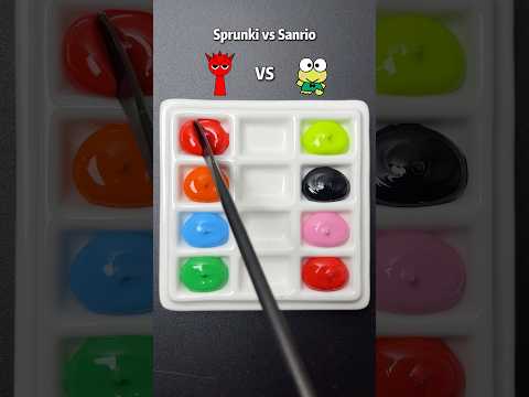 Sprunki vs Sanrio guess the mixed colors #colormixing #satisfying #sharkzhan