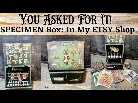 SOLD! THANK YOU! You Asked for it! Upcycled Specimen Box now listed in my Etsy Shop! Thank you all!