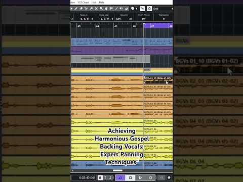 How to Pan BGVs Backing Vocals for a Fuller Mix. #panning #vocalpanning #mixingvocals #cubase #adat