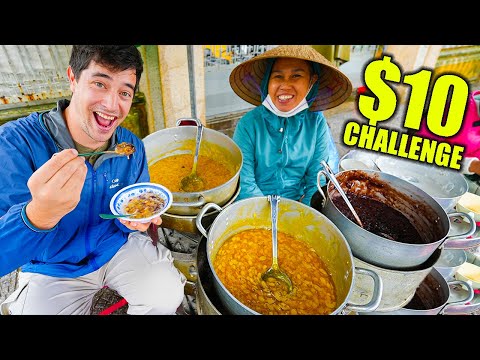 Vietnam $10 Street Food Challenge!! NON-STOP Vietnamese Food Tour in Hội An!