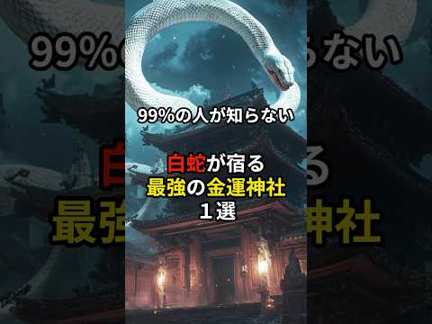 99％の人が知らない白蛇が宿る最強の金運神社１選# 金運#スピリチュアル#白蛇#shorts#神社