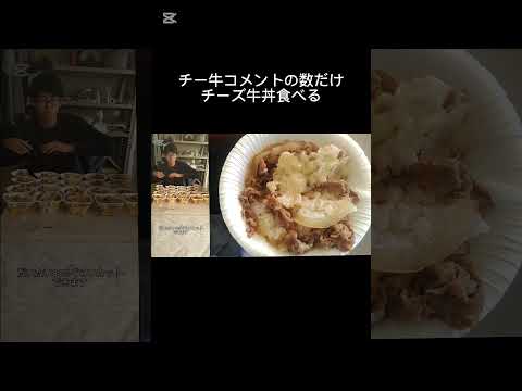 チー牛コメントの数だけチーズ牛丼食べる