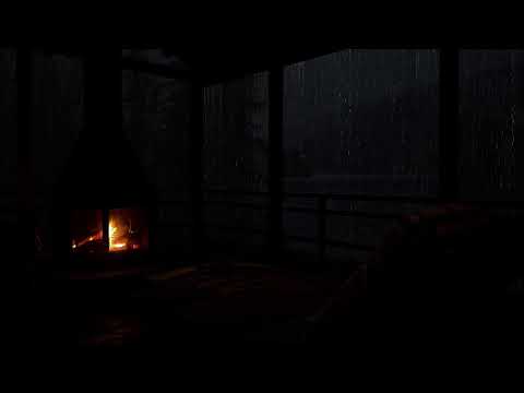 The Sound Of Rain And Thunder For Sleep And Gladdens The Soul | Cozy Balcony Ambience🔥