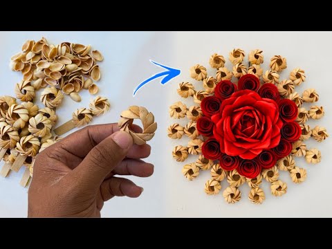 Unique Wall Hanging Craft Using Pistachio Shells | Paper Craft For Home Decoration | DIY Wall Decor