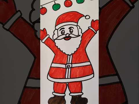 Santa Claus drawing #drawing #shortvideo #shortsfeed #marrychristmas #scenery #trending #christmas