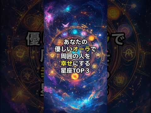 あなたの優しいオーラで周囲の人を幸せにする星座TOP３#スピリチュアル#星座　#星座占い　#shorts　#オーラ　#PR