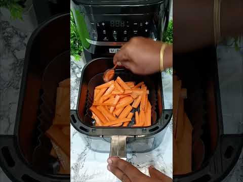 How to Make Crispy Carrot Fries in an Air Fryer | Quick & Healthy Snack Recipe#ourfoodlab