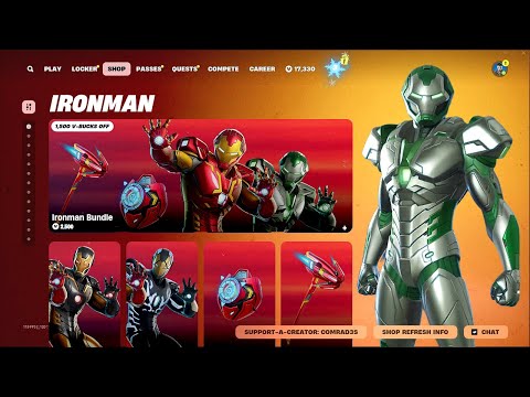 Fortnite NEW Ironman Skin, Pickaxe, Cosmetics Fortnite Item Shop