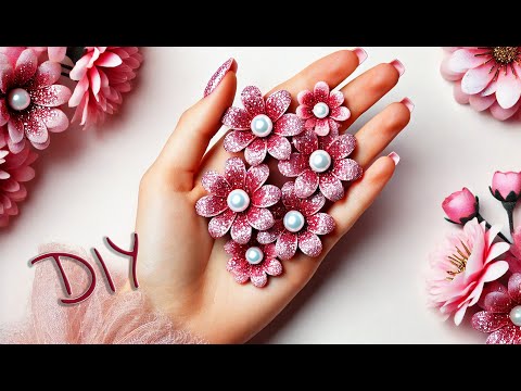 One circle is enough 💐 DIY Flowers 💐 Super easy flower making idea with foamiran 💐