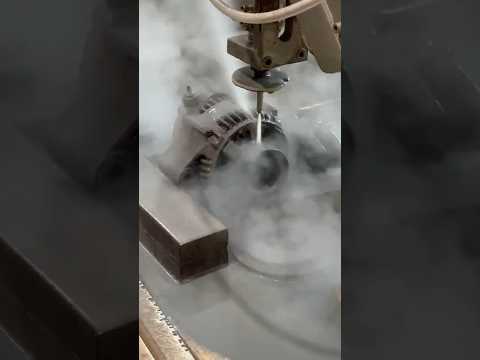 We cut an alternator in half with a water jet cutter