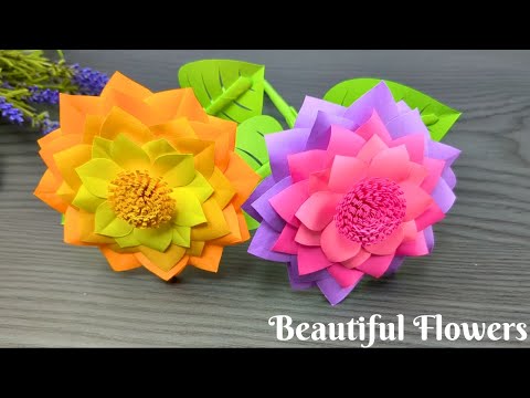 Amazing paper flowers #PaperCrafts #diy