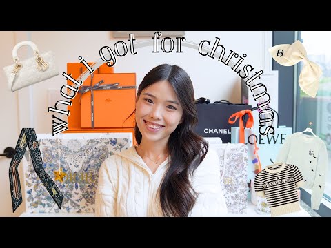 WHAT I GOT FOR CHRISTMAS 2023 | Dior D-Joy unboxing, Loewe RTW, Hermes, Dyson, Chanel beauty & more!