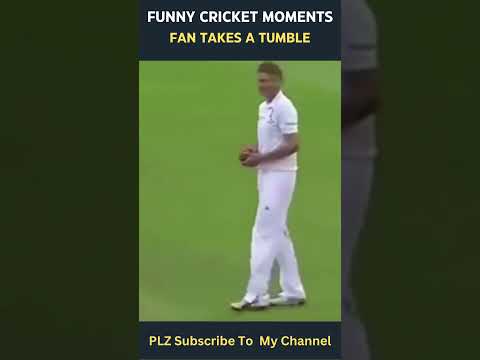 Funny Moments | Cricket fan takes a tumble 🏏