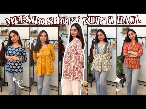 HUGE Meesho Short Kurti Haul 💖 | Under Rs.350/- 🤩| *Try on* ➕ First Impressions || Tanisha Madhok