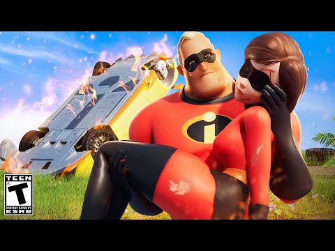 Mr. Incredible SAVES his Wife Elastagirl's LIFE.. Fortnite Incredibles