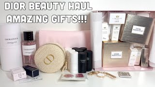 Dior Beauty Haul💖 AMAZING Gifts!!! Miss Dior Pin, JADORE Keychain, Dior Makeup Pouches & More